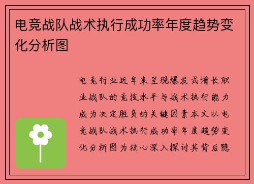 电竞战队战术执行成功率年度趋势变化分析图